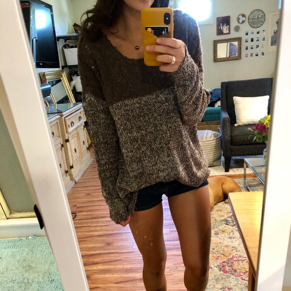 RVCA distressed sweater